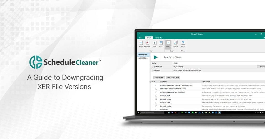 Xer File Example Downgrade XER File Versions | Primavera P6